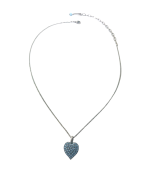 Necklace Pendant By Mariana My Treasures Coll. Heart Encrusted Aquamarine Austrian Crystals - Image 2