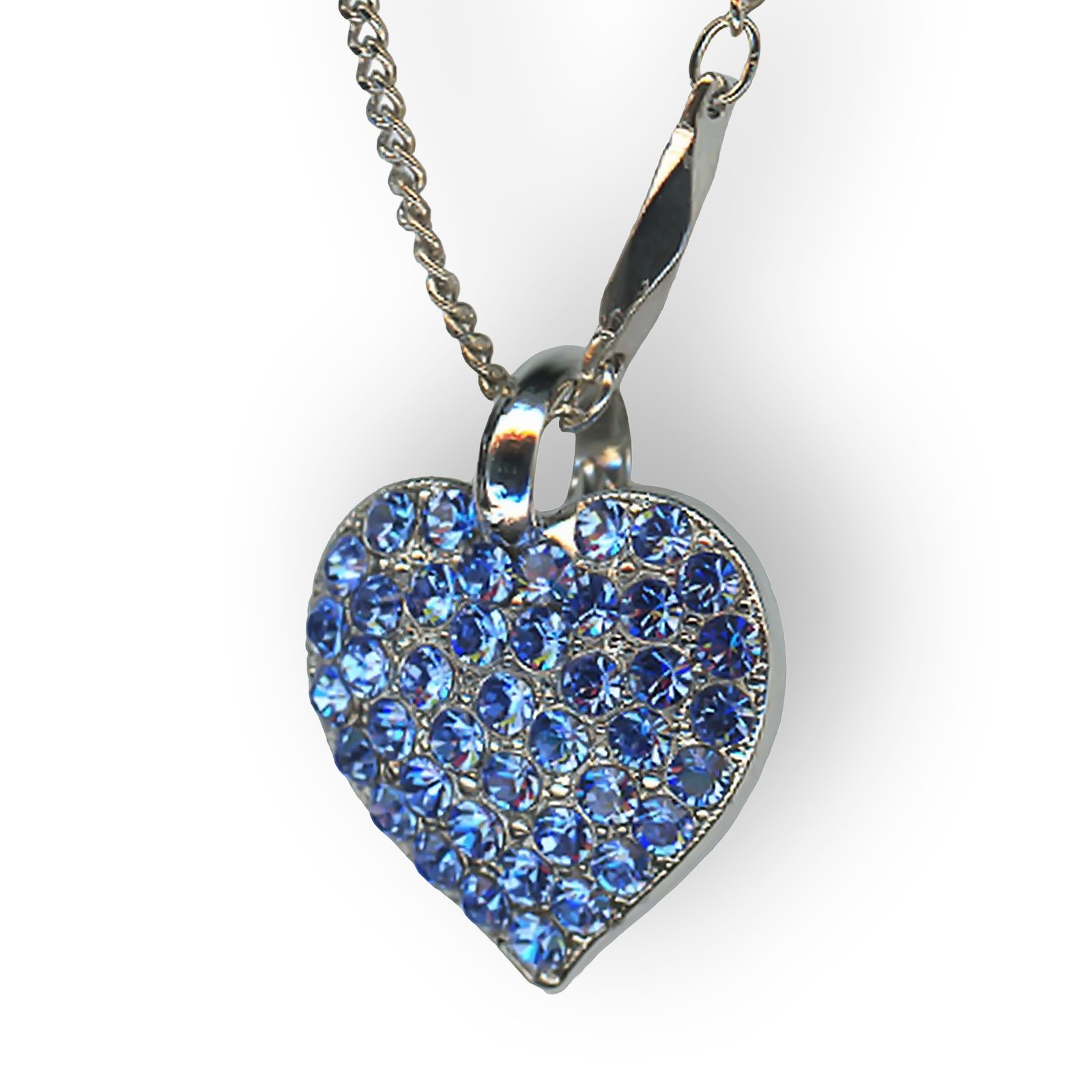 N-5700-206206-SP (1) Mariana Necklace Pendant Heart Shaped Sapphire Austrian Crystals My Treasures Coll. - Image 1