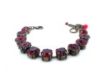 Bracelet By Mariana Woman Stunning Siam Swarovski Crystals English Gold Plated - Image 2