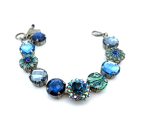 Bracelet By Mariana Abalone Mineral and Montana Blue Swarovski Crystals - Image 2