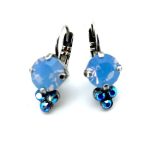 Earrings By Mariana Woman Adorable Frosted Blue and AB Swarovski Crystals - Image 3