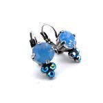 Earrings By Mariana Woman Adorable Frosted Blue and AB Swarovski Crystals - Image 2