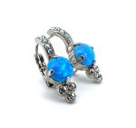 Earrings By Mariana  Italian Ice Coll. Adorable Blue SO Mineral, Lt Azore, & Moonlight Austrian Crystals - Image 3