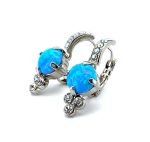 Earrings By Mariana  Italian Ice Coll. Adorable Blue SO Mineral, Lt Azore, & Moonlight Austrian Crystals