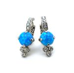 Earrings By Mariana  Italian Ice Coll. Adorable Blue SO Mineral, Lt Azore, & Moonlight Austrian Crystals - Image 2