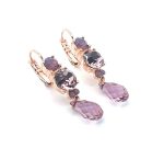 Earrings By Mariana Bohemian Rhapsody Coll. Lovely Amethyst and Opal Swarovski Crystals - Image 3
