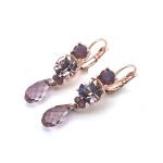 Earrings By Mariana Bohemian Rhapsody Coll. Lovely Amethyst and Opal Swarovski Crystals