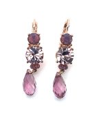 Earrings By Mariana Bohemian Rhapsody Coll. Lovely Amethyst and Opal Swarovski Crystals - Image 2