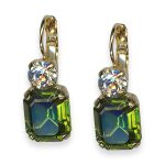 Mariana Earrings My Treasures Coll. Adorable Olivine & Clear Austrian Crystals