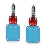 Mariana Earrings Serengeti Africa Coll. Charming Air Blue Opal & Orange Hyacinth Austrian Crystals - Image 3