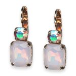 Earrings By Mariana Woman Lovely Rosewater Opal and AB Swarovski Crystals - Image 2