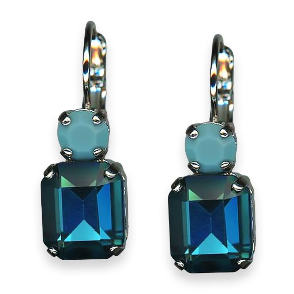 Earrings By Mariana Woman Charming Blue Zircon and Turquoise Swarovski Crystals