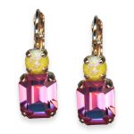 Mariana Earrings Poppy Coll. Shimmering Sun Kissed Sunshine & Lt Rose Austrian Crystals