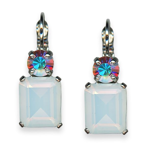 Mariana Earrings My Treasures Coll. Glitzy AB & White Opal Austrian Crystals