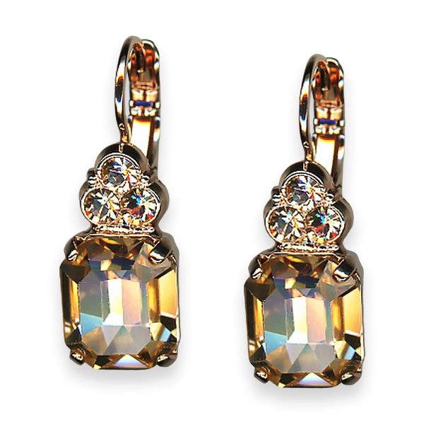 Earrings By Mariana My Treasures Coll. Glamorous Light Peach Swarovski Crystals