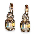 Earrings By Mariana My Treasures Coll. Glamorous Light Peach Swarovski Crystals - Image 2