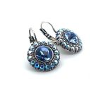 Earrings By Mariana Periwinkle Cocktail Hour Coll. Lovely Frosted Blue & AB Swarovski Crystals - Image 3