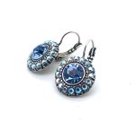 Earrings By Mariana Periwinkle Cocktail Hour Coll. Lovely Frosted Blue & AB Swarovski Crystals