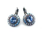 Earrings By Mariana Periwinkle Cocktail Hour Coll. Lovely Frosted Blue & AB Swarovski Crystals - Image 2