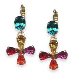 Mariana Earrings My Treasures Coll. Fab Teal, Jonquil, Red, Fuchsia, & Hyacinth Austrian Crystals - Image 3