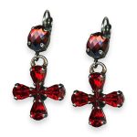 Mariana Earrings Lady In Red Coll. Stunning Siam & Burgundy Austrian Crystals - Image 2