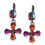 Mariana Earrings Lady Marmalade Coll. Sassy Red, Orange, & Fuchsia Austrian Crystals - Image 3