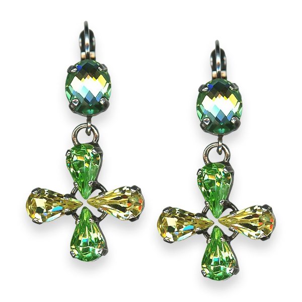 Mariana Earrings Spring 2019 Coll. Adorable Peridot & Jonquil Austrian Crystals