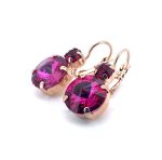Earrings By Mariana Firefly Coll. Gorgeous Fuchsia & Red Austrian Crystals - Image 3