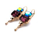 Earrings Mariana Bohemian Rhapsody Coll. Amethyst and Aurum Swarovski Crystals