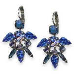 Mariana Earrings Electra Coll. Glamorous Sapphire, Tanzanite, & Montana Blue Austrian Crystals - Image 3