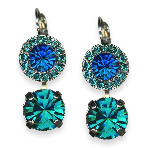 Mariana Earrings Serenity Joy Of Life Coll. Exquisite Blue Zircon & Capri Blue Austrian Crystals