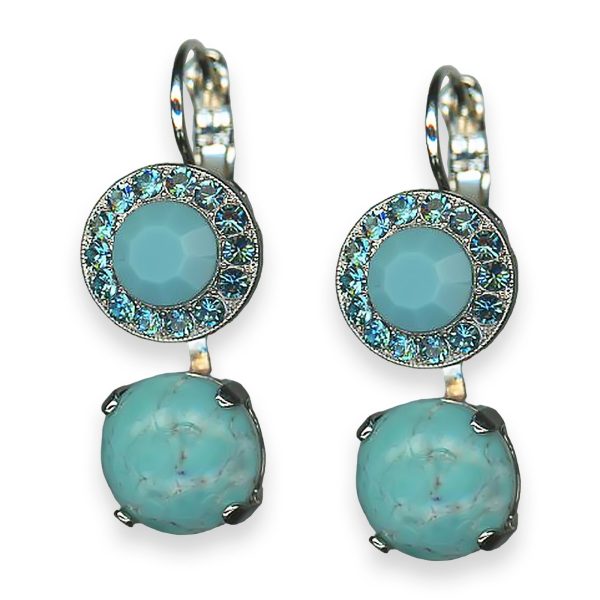 Mariana Earrings Addicted To Love Coll. Charming Aquamarine & Turq Austrian Crystals