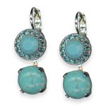 Mariana Earrings Addicted To Love Coll. Charming Aquamarine & Turq Austrian Crystals - Image 2