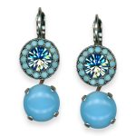 Earrings By Mariana Woman Charming Turquoise and Aquamarine Swarovski Crystals - Image 2