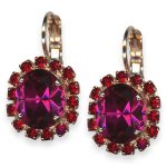Mariana Earrings Firefly Coll. Glamorous Fuchsia & Red Austrian Crystals