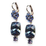 Mariana Earrings Electra Coll. Elegant Montana Blue, Sapphire, & Tanzanite Austrian Crystals - Image 3