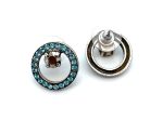 Earrings By Mariana Twist and Shout Coll. Halo Turquoise and Metallic Swarovski Crystals - Image 3