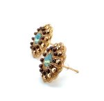 Earrings By Mariana Woman Floral Opal, Chocolate Brown and Aurum Swarovski Crystals - Image 2