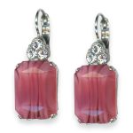 Mariana Earrings My Treasures Coll. Lovely Pink Delite & Clear Austrian Crystals - Image 2
