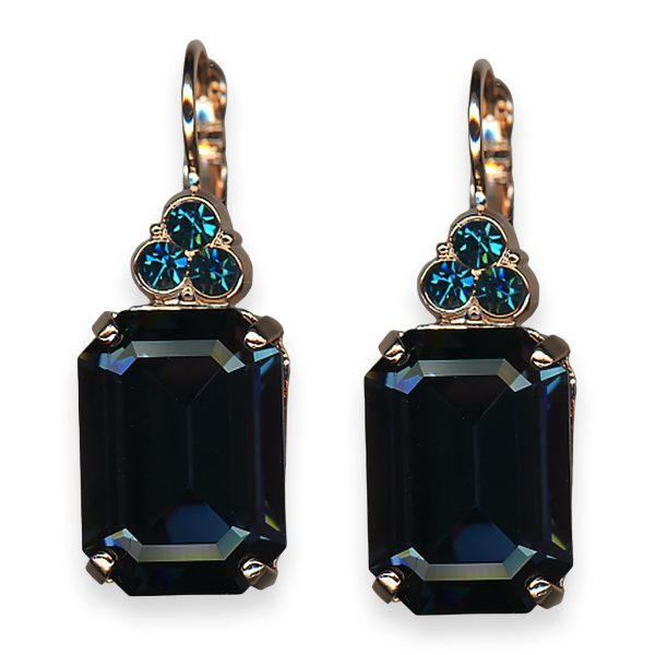 Mariana Earrings Frost Winter Wonderland Coll. Sophisticated Montana Blue & Teal Austrian Crystals