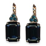 Mariana Earrings Frost Winter Wonderland Coll. Sophisticated Montana Blue & Teal Austrian Crystals - Image 3