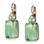 Earrings By Mariana Woman Adorable Green Opal and Chrysolite Opal Swarovski Crystals