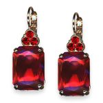 Mariana Earrings Sorbet Delight Coll. Stunning Siam & Padparadscha Austrian Crystals - Image 2
