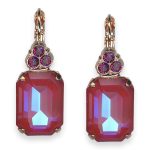 Mariana Earrings My Treasures Coll. Glitzy Royal Red & Fuchsia Austrian Crystals - Image 2