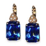 Mariana Earrings My Treasures Coll. Alluring Sapphire & Pearl Austrian Crystals