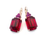 Earrings By Mariana Firefly Natures Coll. Fab Red & Fuchsia Austrian Crystals