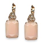 Mariana Earrings Tiara Day Coll. Timeless Milky White & Champagne Austrian Crystals - Image 3