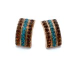 Earrings By Mariana My Treasures Coll. Gorgeous Topaz and Blue Zircon Swarovski Crystals
