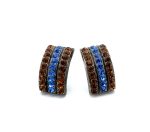 Earrings By Mariana My Treasures Coll. Fab Topaz and Sapphire Swarovski Crystals