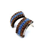 Earrings By Mariana My Treasures Coll. Fab Topaz and Sapphire Swarovski Crystals - Image 2